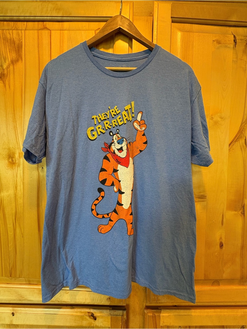 Blue Short-Sleeve Graphic Tee with Tony the Tiger
